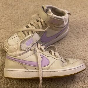 Nike Cream and Lavender High-Tops sz 5.5Y